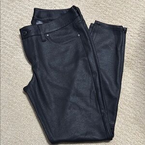 Black Textured Pants